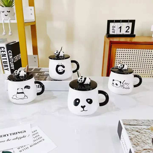 Taza de cerámica panda