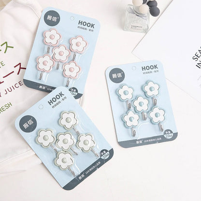 Ganchos Adhesivos de Pared Diseño Flores - Pack x5 medianos: ¡Dale Vida y Estilo a tu Espacio con un Toque Floral! 🌸✨
