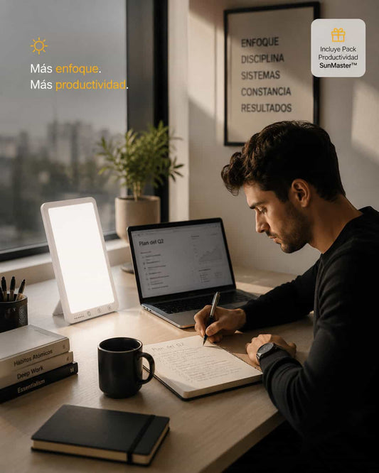 SunMaster | Lámpara Daylight para Productividad y Enfoque